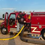 Charlie Dowell, Applications Supervisor at Brewer Science, volunteers with the Vichy Volunteer Fire Department. 